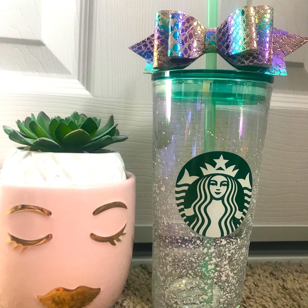 Starbucks speckled snow glass